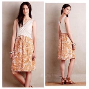 Anthropologie Amadi Orange and White Drezs